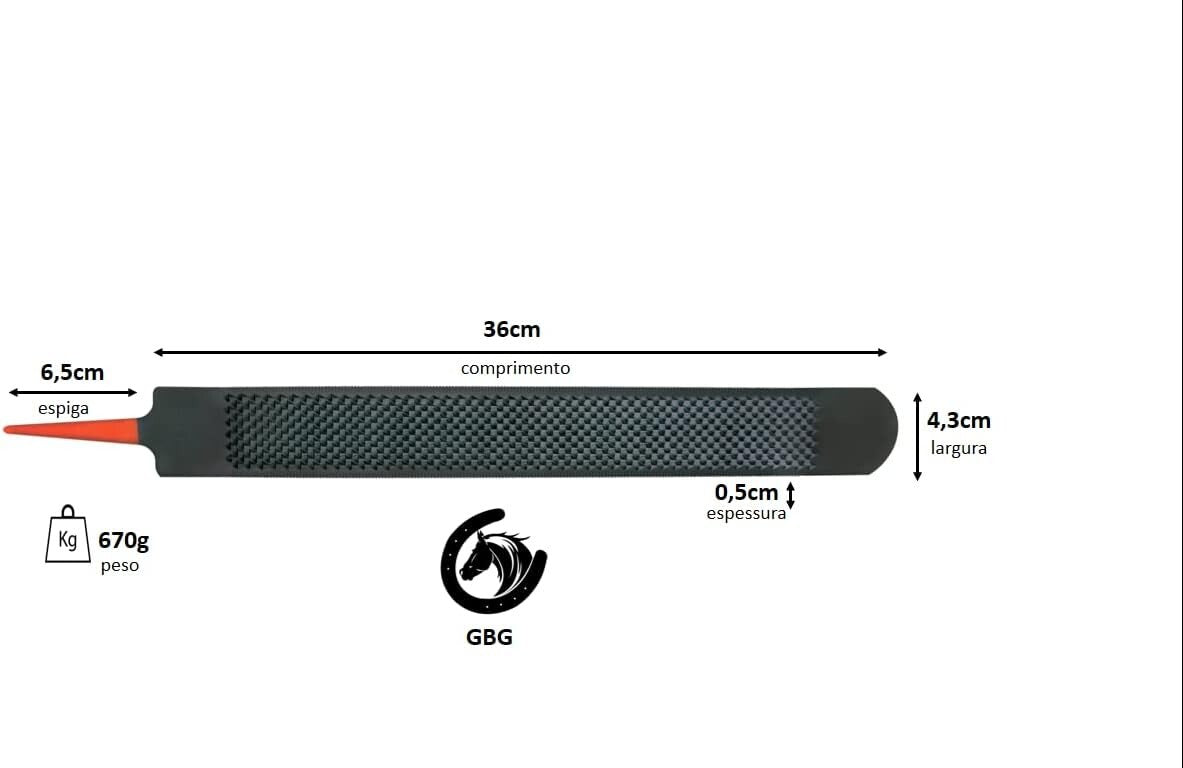 Efficient Black Alloy Steel Rasp - Perfect for Outdoor Horses with Hard Hooves