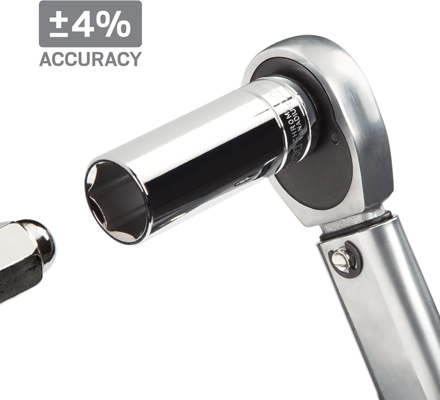 High-Contrast Torque Wrench, 1/2 Inch Drive, 25-250 ft.-lb. with Click Feedback