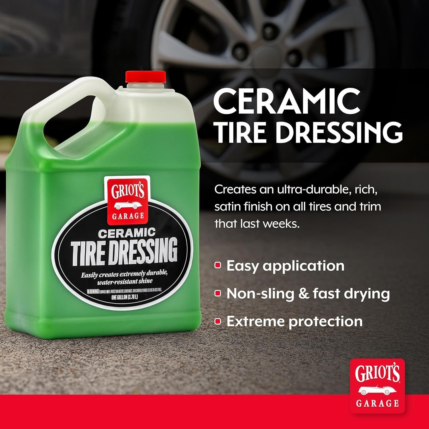 Ceramic Tire Dressing Coating - Long-Lasting Satin Shine for All Vehicles