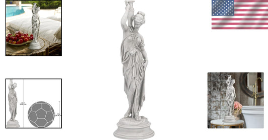 Elegant 22-Inch Dione the Water Bearer Statue - Unique Indoor/Outdoor Decor