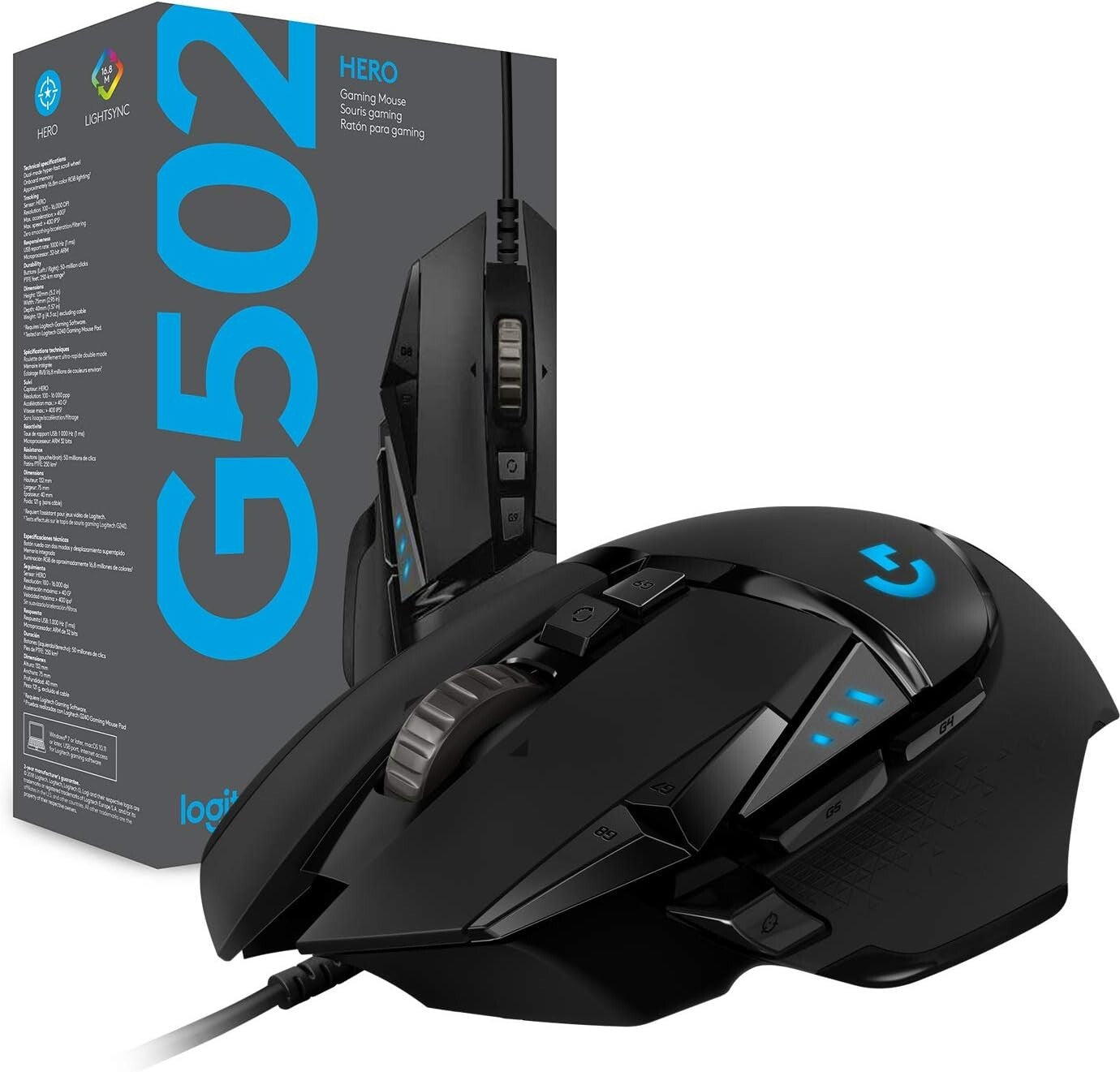 G502 HERO High Performance Gaming Mouse: 11 Programmable Buttons & Custom RGB
