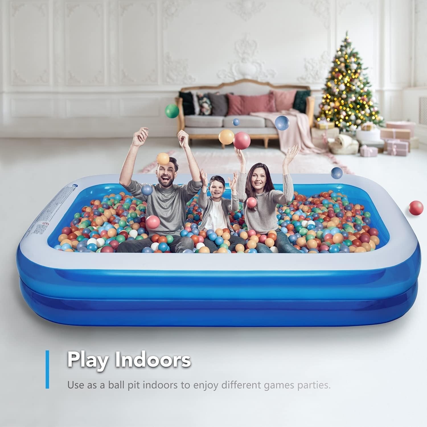 Easy Set Full-Sized Lounge Pool - 103" x 69" for Kids & Adults Outdoor Enjoyment