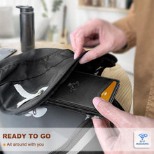 Load image into Gallery viewer, Functional Men's Wallet: Carbon Fiber Slim Wallet with Flipping Leather Case
