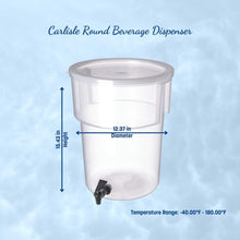 Load image into Gallery viewer, Lightweight 5-Gallon Beverage Dispenser with Sturdy Handles for Easy Transport