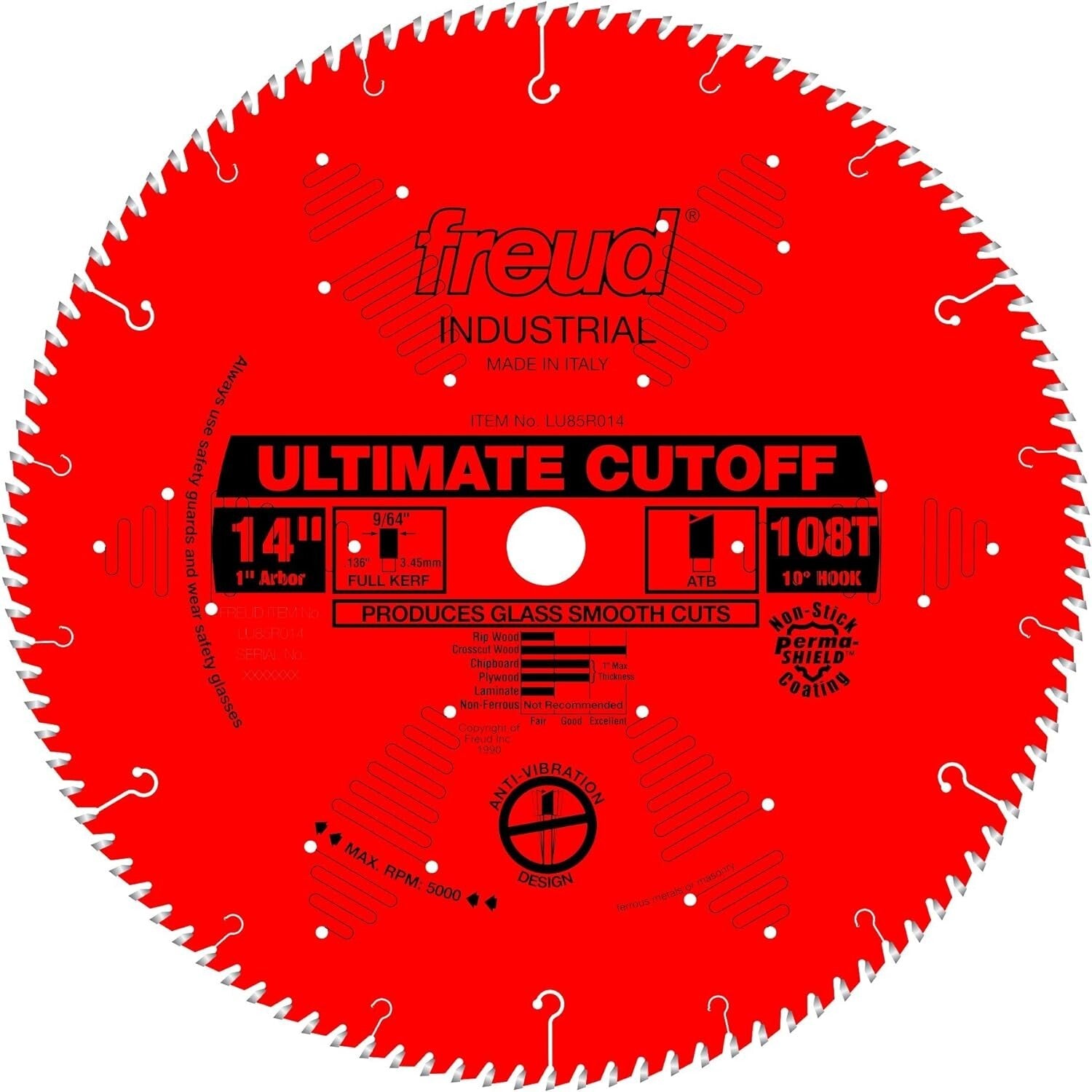Ultimate 14-inch Cut-Off Blade with Anti-Vibration and Fine Grit Design