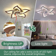 Load image into Gallery viewer, 24" Dimmable LED Ceiling Fan with Lights - 6 Speed &amp; 3 Color Modes for Any Room