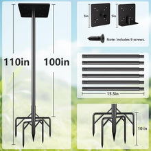 Load image into Gallery viewer, Robust Bird House Pole Kit with 5-Prong Base - Perfect for Bird Watching