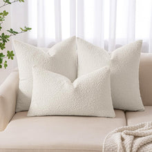 Load image into Gallery viewer, Timeless Solid Boucle Pillow Covers 24x24 Inches for Stylish Living Rooms