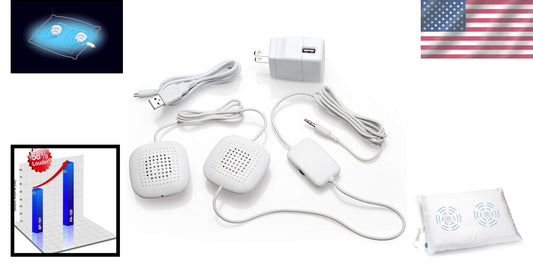 Surround Sound Pillow Speakers - Volume Control for Music and Tinnitus Relief