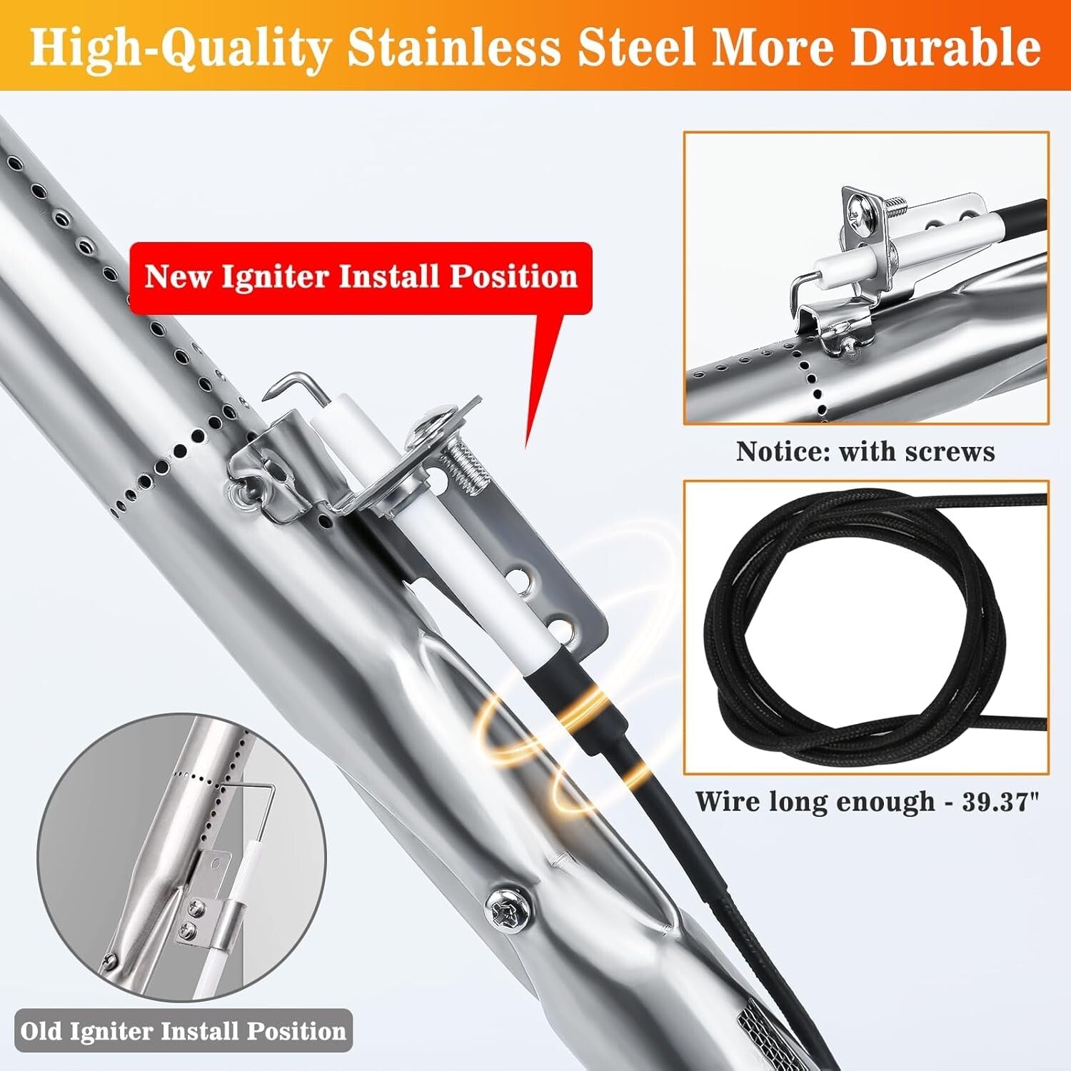 Nexgrill Replacement Parts Kit: Stainless Steel Burners & Heat Plates, 5 Pack