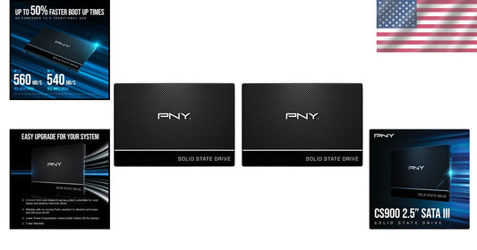 Dual 250GB SSD Pack - 2.5" SATA III for Fast Boot & Application Load Times