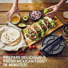 Load image into Gallery viewer, Heavy-Duty 10-Inch Tortilla Maker with Bonus Parchment Paper &amp; Recipe E-Book