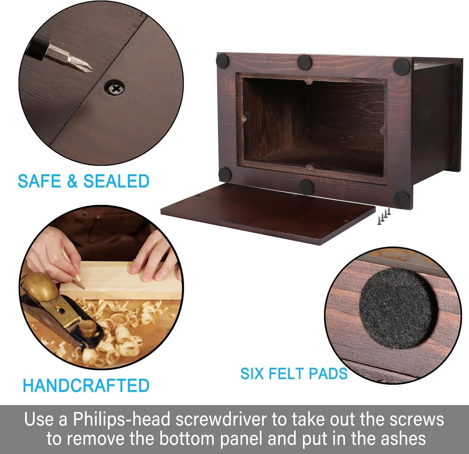 Stylish Burial Urn with Bottom Opening - 270 lbs Capacity, Perfect Memorial Gift