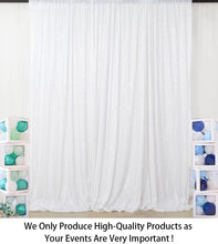 Load image into Gallery viewer, 8FTx10FT White Sequin Fabric Backdrop - No Dropping Sequins for Parties