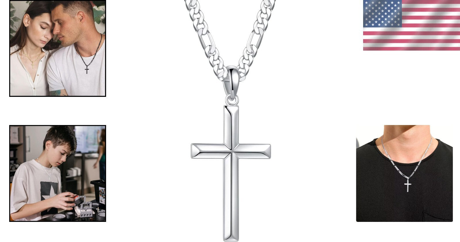 Classic S925 Cross Chain Necklace - Luxurious 18K Gold Plated Option for Gifting