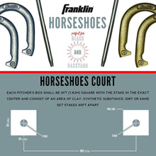 Load image into Gallery viewer, Portable Metal Horseshoe Game Set with Solid Steel Stakes for Outdoor Play