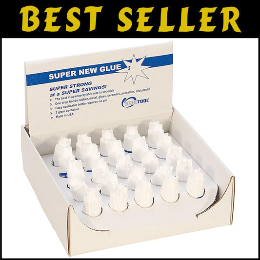 25-Pack Super New Glue Bottles - Tough, Water Resistant for Crafts & Jewelry