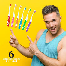 Load image into Gallery viewer, Multi-Color Folding Travel Toothbrush Kit - 100 Medium Soft Bristles for Comfort