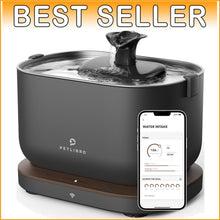 Load image into Gallery viewer, App-Enabled Pet Water Fountain - 2.5L Stainless Steel with Health Monitoring