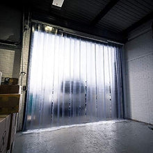 Load image into Gallery viewer, Modern Clear PVC Curtain Strips, 96" High x 72" Wide - 12PCS for Easy Install