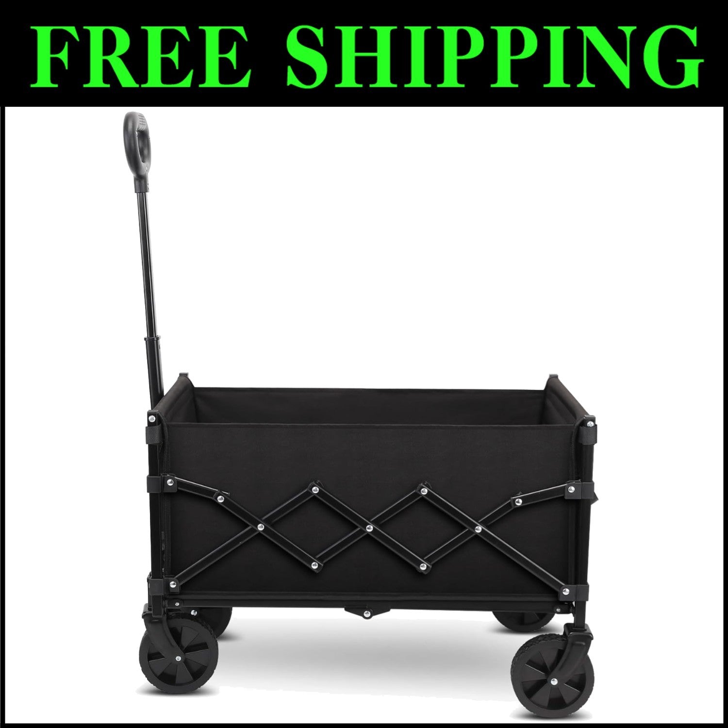 Effortless Transport Folding Wagon Cart - Perfect for Outdoor Activities