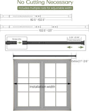 Load image into Gallery viewer, Innovative Spring Loaded Adjustable Tension Curtain Rod for Windows &amp; Showers