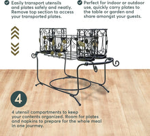 Load image into Gallery viewer, Multi-Purpose Buffet Caddy - 5 Compartment Organizer for Picnics &amp; More