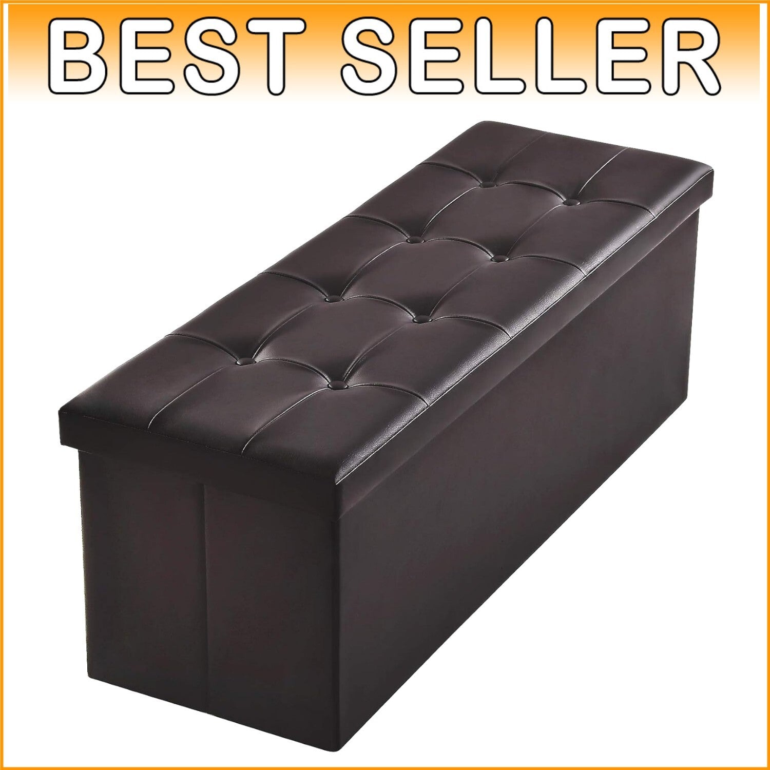 Elegant Folding Storage Ottomans – 700 lbs Capacity, Ideal for Home Organization