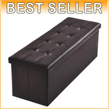 Load image into Gallery viewer, Elegant Folding Storage Ottomans – 700 lbs Capacity, Ideal for Home Organization