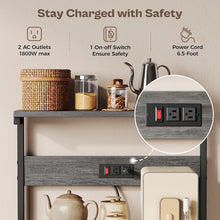 Load image into Gallery viewer, Innovative 4-Tier Kitchen Storage with Power Outlet &amp; Removable Shelf System