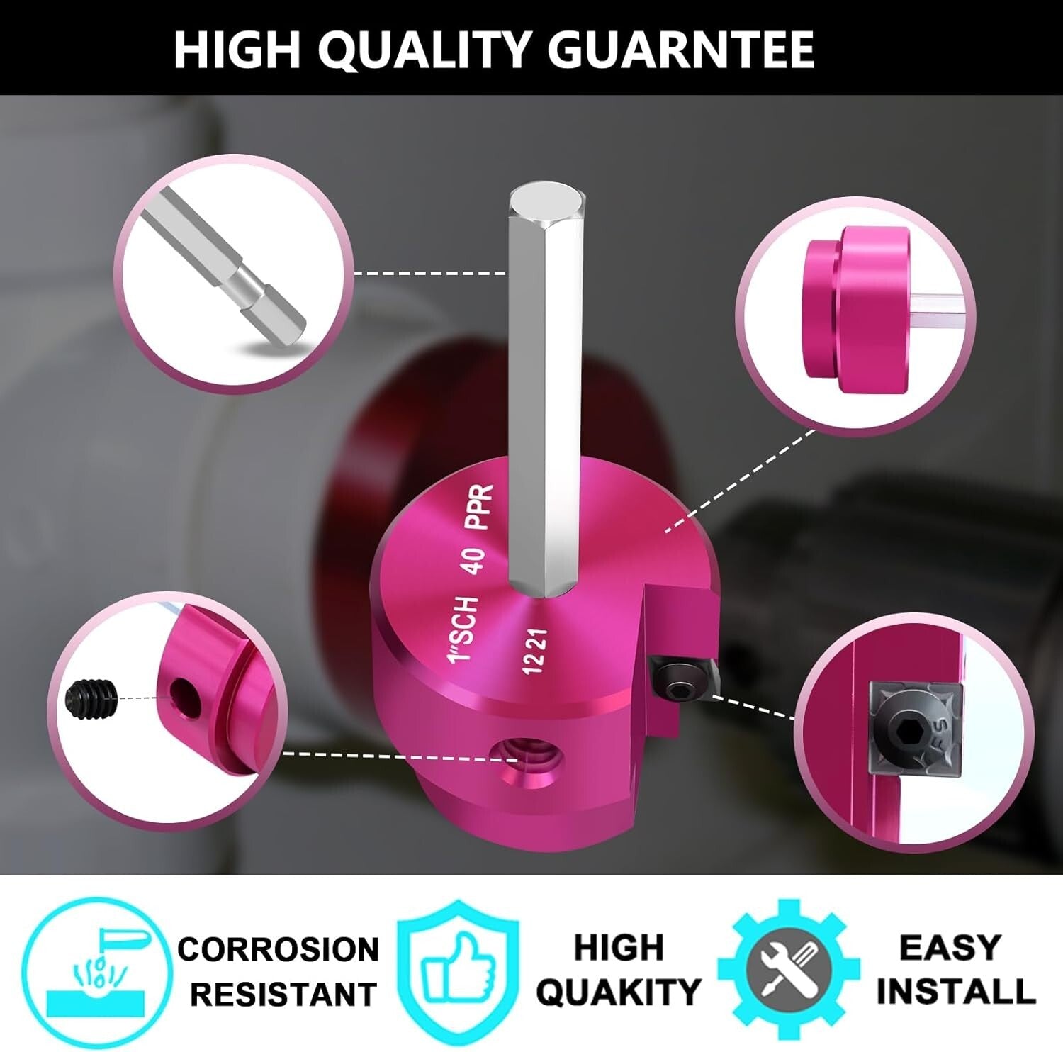 4-Piece PVC Pipe Reamer Set: Essential Tool for Efficient Plumbing Repairs