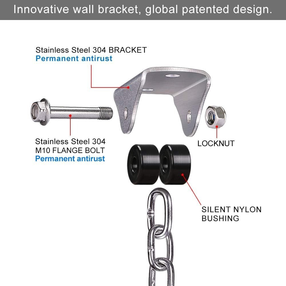 Durable 81" Hanging Chain Kit with Carabiners - Perfect for Swings & Hammocks