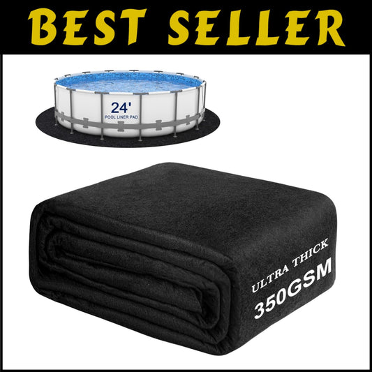 Double-Density Pool Liner Protection Mat – 24 Ft Round for Above Ground‍