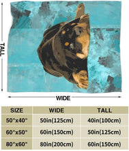 Load image into Gallery viewer, Lightweight Cute Rottweiler Flannel Blanket - Perfect for Cozy Nights &amp; Days