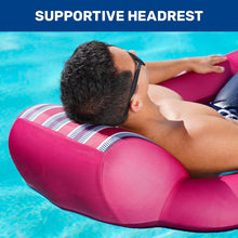 Load image into Gallery viewer, Luxury Inflatable Pool Float – Ergonomic Lounge with Soft Fabric &amp; Cup Holder