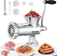 Load image into Gallery viewer, Heavy-Duty Manual Meat Grinder with Dual Sieve Plates - Versatile Kitchen Tool