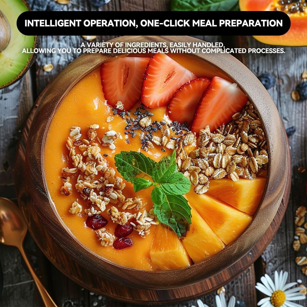 All-in-One 1200W Blender with Heating & Auto Clean - Perfect for Hot Drinks