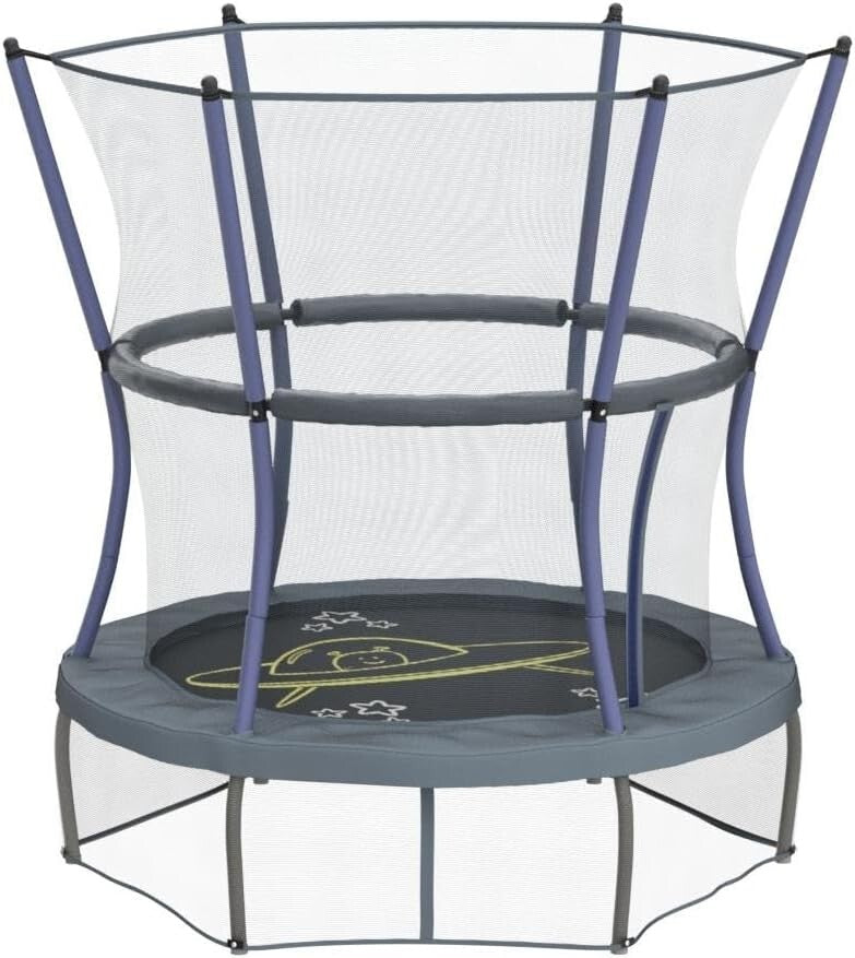 Trampoline for Kids, 60-Inch with Enclosure and Sound Box - A Space Adventure