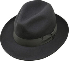 Load image into Gallery viewer, Water-Repellent Lightweight Fedora - Handmade Wool Felt with Cotton Travel Bag