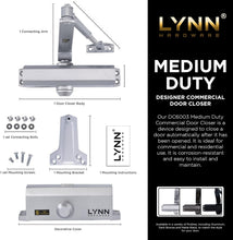 Load image into Gallery viewer, Adjustable Auto Door Closer - Commercial-Grade, Matte Black Finish for Light Use