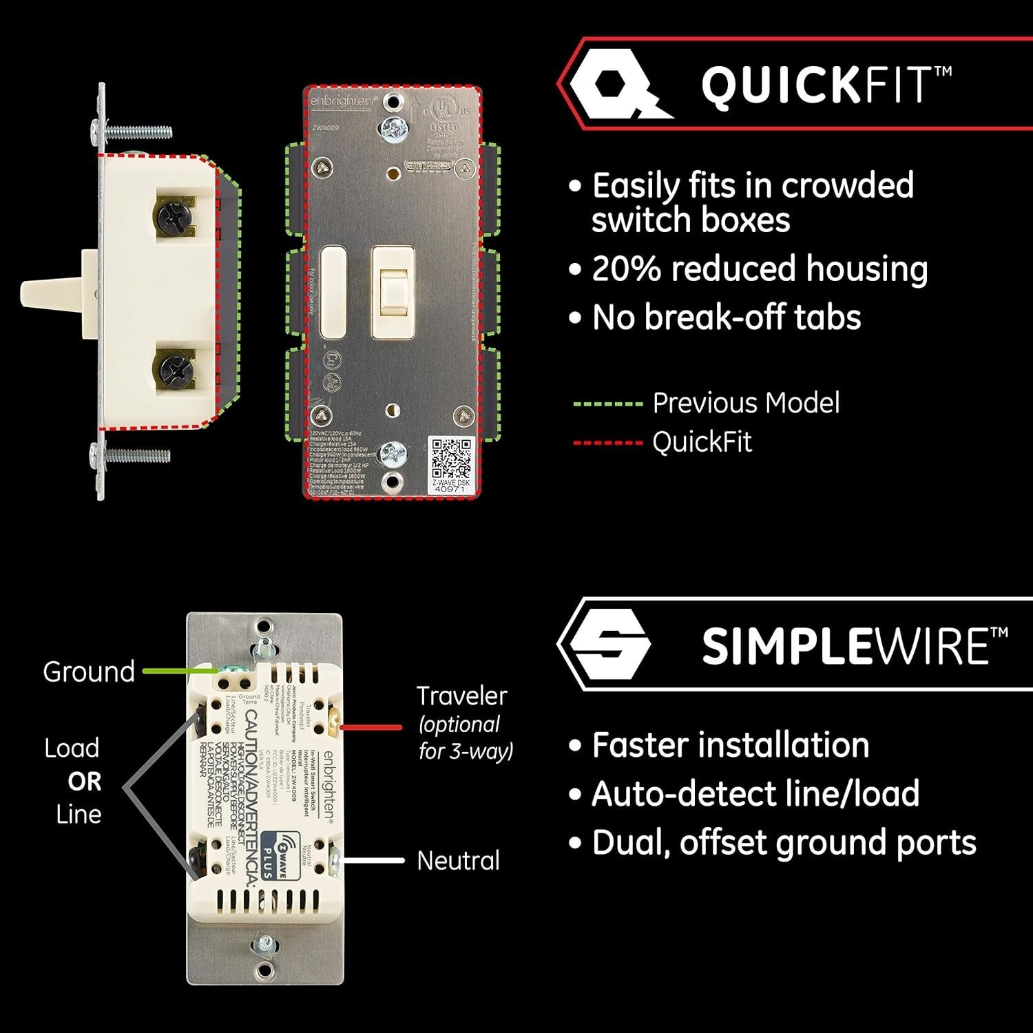 Smart Z-Wave Switch for Home Automation - Alexa & Google Compatible, 3-Way