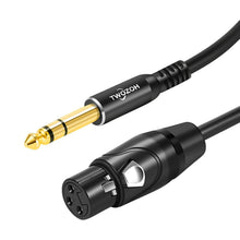 Load image into Gallery viewer, 60FT XLR Female to 1/4" TRS Cable - Tangle Free Balanced Audio Solution