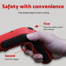 Load image into Gallery viewer, Compact 4V Electric Rotary Cutter with Overload Protection &amp; Charger Included