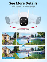 Load image into Gallery viewer, 2K Outdoor Security Camera System - 180° Pan, Night Vision &amp; Alexa Compatible