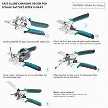 Load image into Gallery viewer, O’Shine Ratchet Miter Shears - Precision Multi-Angle Cutting Tool for Crafts