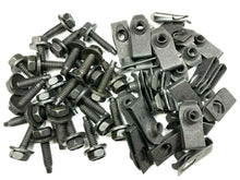 Load image into Gallery viewer, Rust-Resistant Body Bolts &amp; U-Nut Clips - Black Phosphate, 1/4-20 x 1, 50 Pieces
