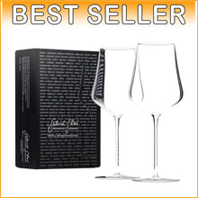 Load image into Gallery viewer, Seamless Crystal Wine Glasses - Set of 2 for Red and White Wines in Gift Box