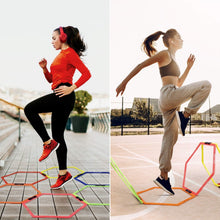 Load image into Gallery viewer, Hexagon Speed Rings for Agility and Balance Training - 12 Durable Plastic Rings