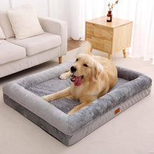 Load image into Gallery viewer, Large Cozy Dog Bed with Anti-Slip Bottom &amp; Memory Foam Bolster for Extra Comfort