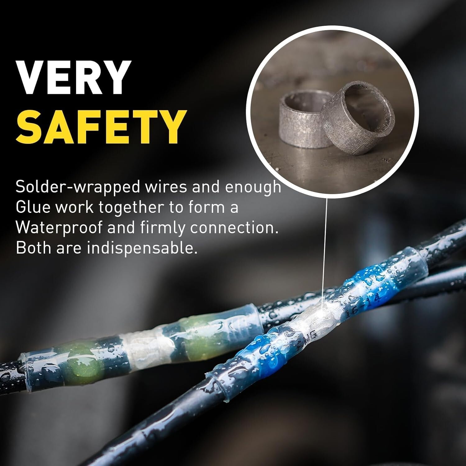 18-16 AWG Heat Shrink Butt Splice Connectors - 500PCS Weatherproof Solution